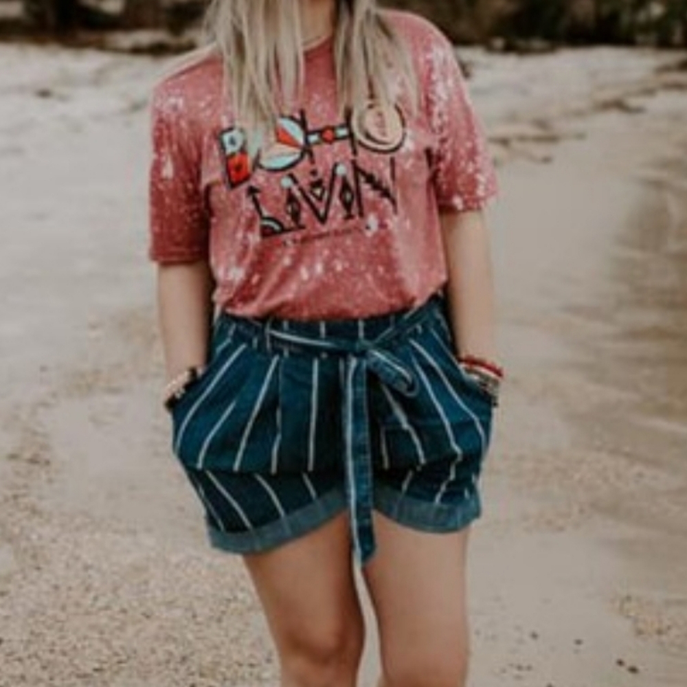 Boho Livin Bella Canvas Bleached Graphic Tee